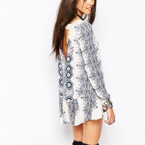 SOLD Free People Smooth Talker Printed Dress S - Picture 4 of 8